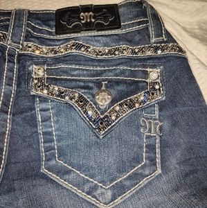 Miss Me Jeans Women’s Size 24 Mid-Rise Straight Style # MP7205T 33.5 inseam.